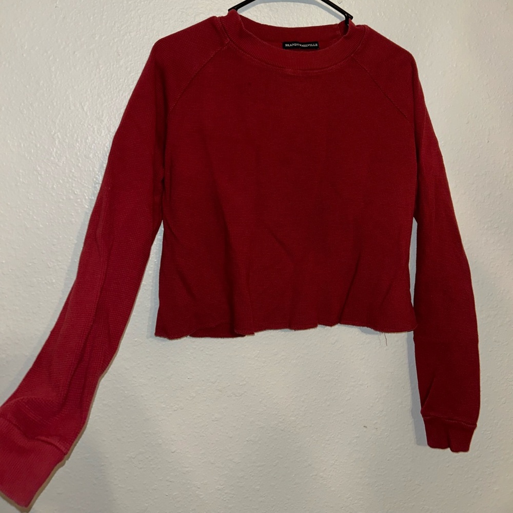 Brandy Melville cut off crop top. Maroon fits medium.